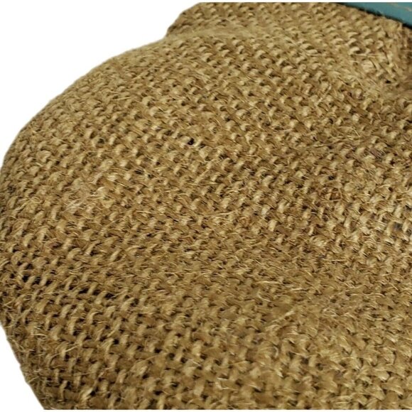 Rachel Elise Burlap & Faux Leather Clutch with Snap Closure - Picture 4 of 5